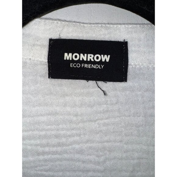 Monrow Womens Sleeveless  white color V-Neck Top - Eco-Friendly Organic Cotton B - Picture 2 of 11